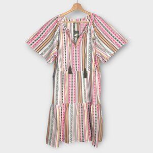 Style & Co Dress 2X Boho 100% Cotton Pockets NEW